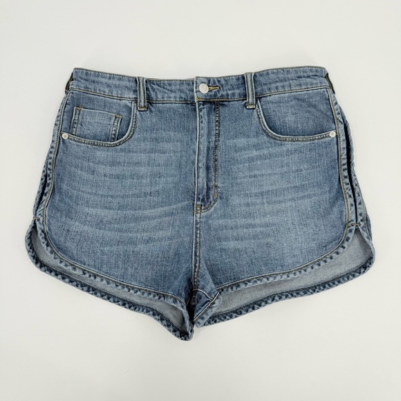 Anthropologie Pilcro High Rise Track Short Shape Jean Shorts Size 31 - Picture 14 of 15
